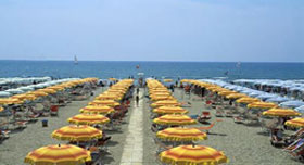 Der Strand von Lido di Camaiore
