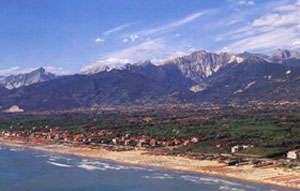 Die Sicht auf Marina di Pietrasanta