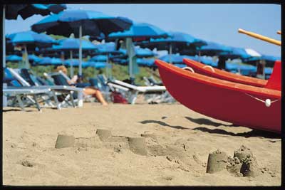 Strände und die Küste von Versilia