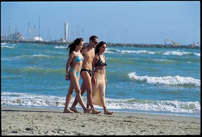 Beaches in Viareggio, Versilia, Tuscany